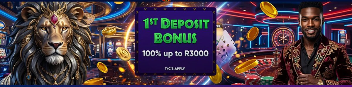 1st Deposit Bonus - 100% up to R3000